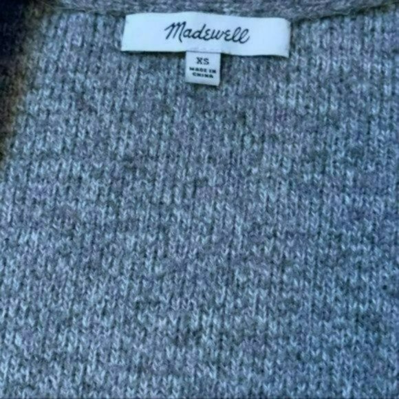 Madewell Women's Gray Open Knit Loose Side Tassels Cardigan Sweater Size XS - Picture 3 of 10